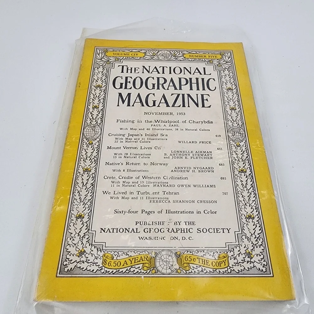 National Geographic Magazine November 1953 No Insert